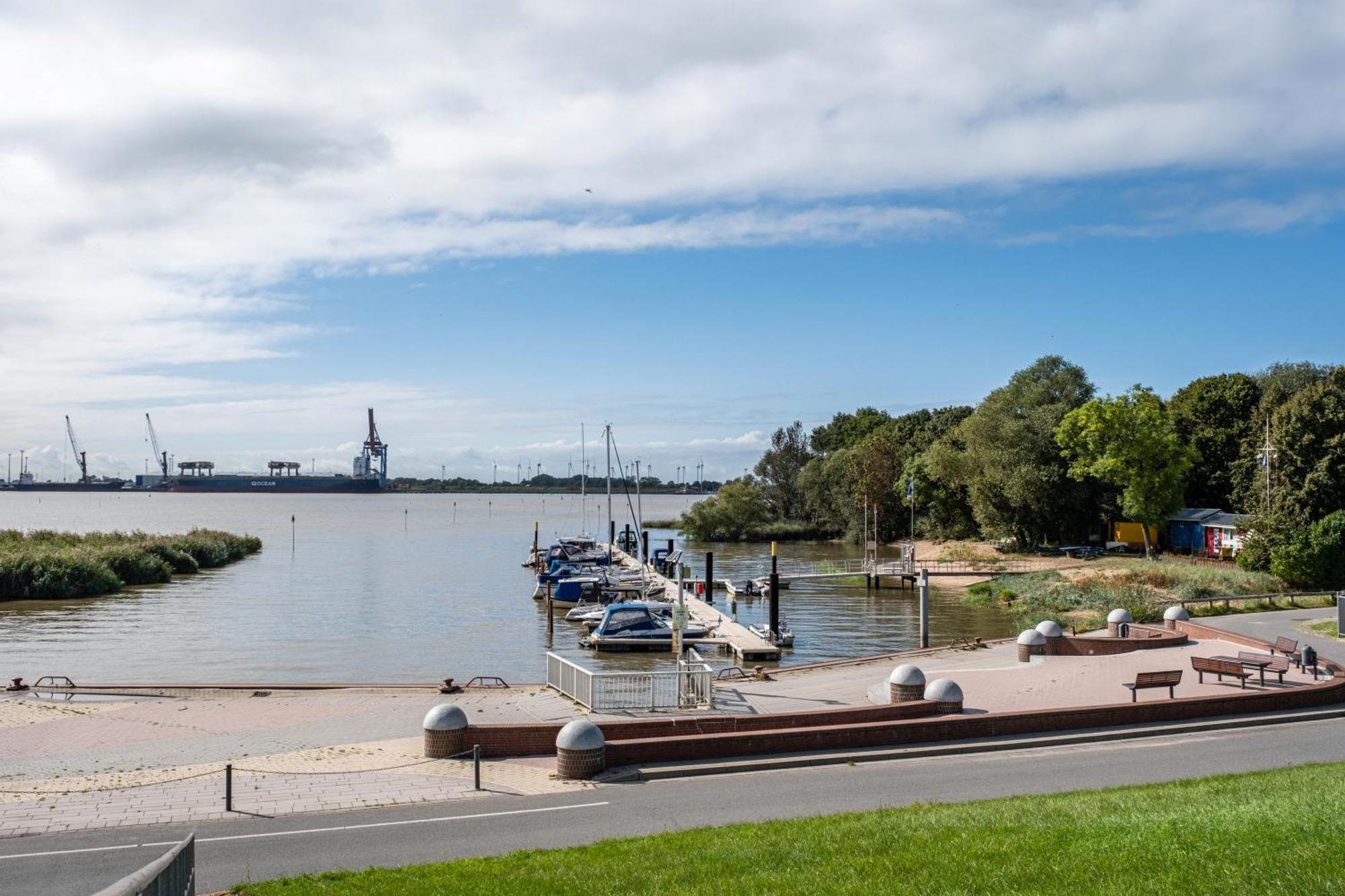 Ferienwohnung Flut Am Weserstrand Sandstedt Bagian luar foto